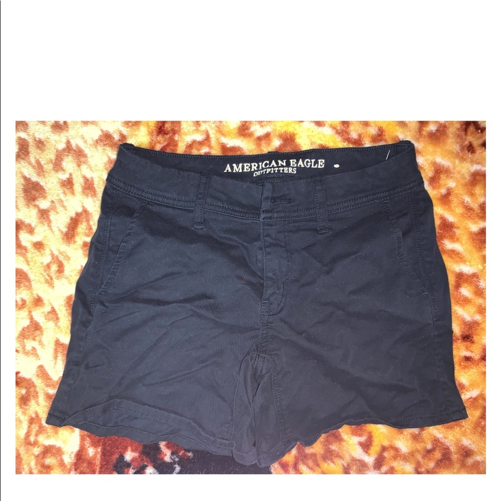 American eagle midi black shorts